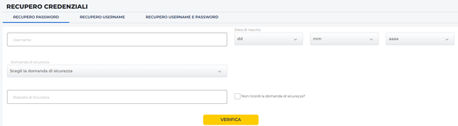 Schermata di login GoldBet su dispositivo mobile